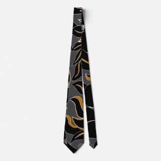 Midnight Petals – Elegant Floral Pattern Tie