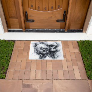 Midnight Phantom Skull Doormat