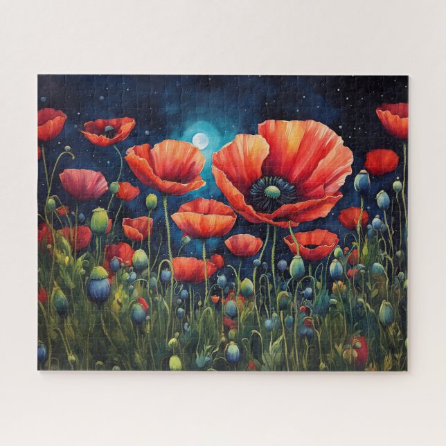 Midnight Poppies Jigsaw Puzzle (Horizontal)