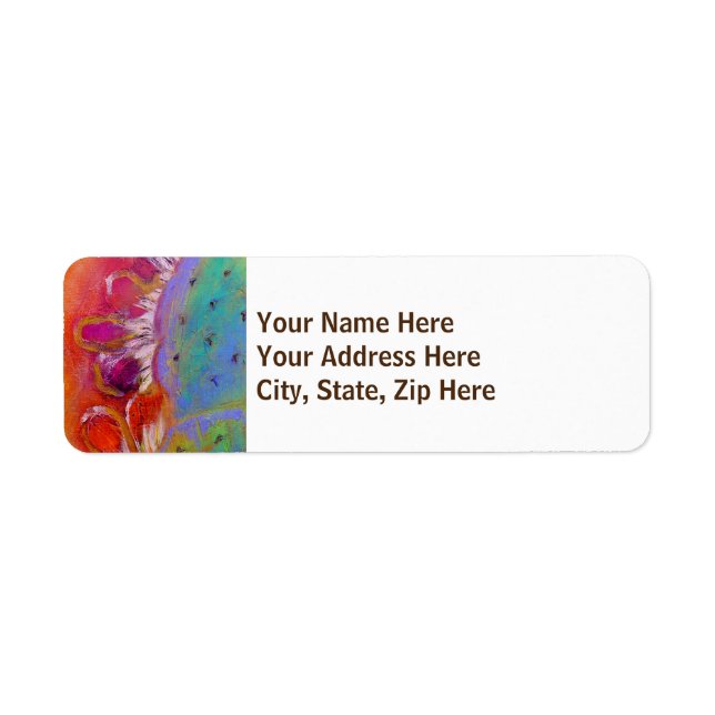 "Midnight Prickly Pear" Return Address Labels smal (Front)