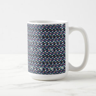 Midnight Prism Weave Abstract Geometric Pattern Coffee Mug