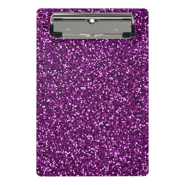 Midnight Purple Glitter Mini Clipboard (Front)