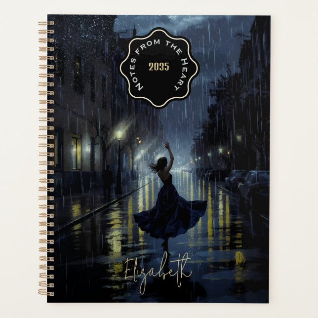 Midnight Rain Dance  Notebook Planner (Front)