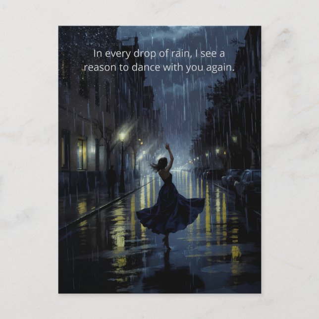 Midnight Rain Dance  Postcard (Front)