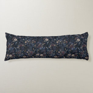 Midnight Ravens & Moonlit Roses Body Pillow