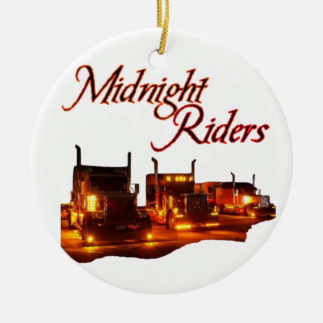 Midnight Riders Ceramic Ornament (Front)