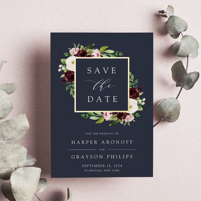 Midnight Romance Foil Save the Date Card (Creator Uploaded)