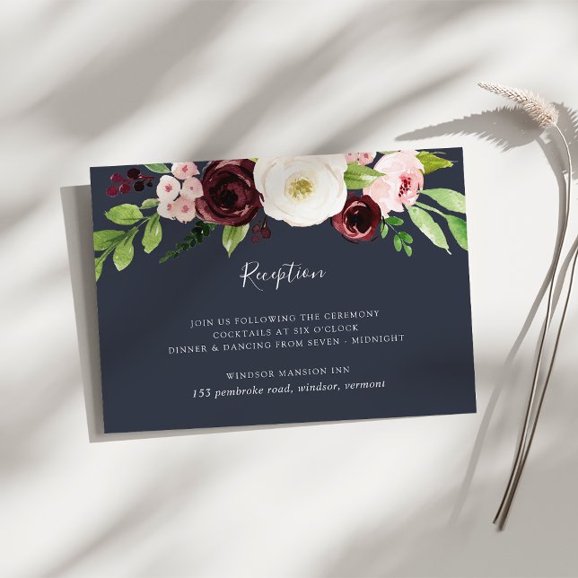 Midnight Romance Reception Card (Creator Uploaded)