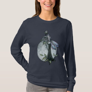 Midnight Rose Fairy Moon Long Sleeve Shirt