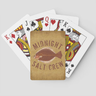 Midnight Salt Crew Flounder Gigging Fishing Playing Cards