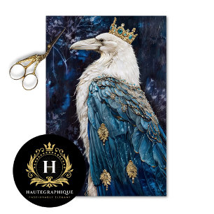 Midnight Sapphire Raven Decoupage Tissue Paper