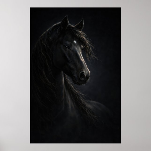 Midnight Sky | Horse Art | Poster (Front)