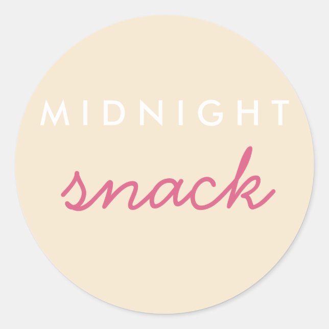 Midnight Snack Sticker Champagne Blush (Front)