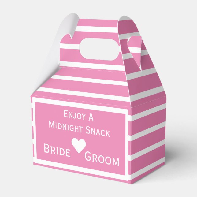 Midnight Snack Wedding Favour Box (Front Side)