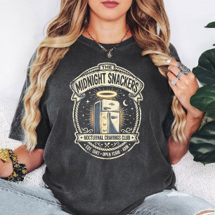 Midnight Snackers Club Retro Fridge Design T-Shirt