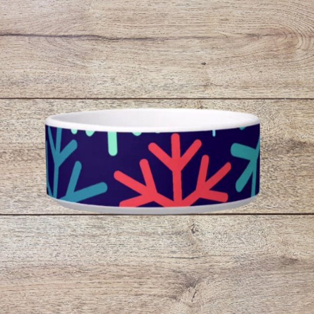 Midnight Snowfall Ceramic Pet Bowl (Creator Uploaded)