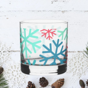 Midnight Snowfall – Snowflake Rocks Glass