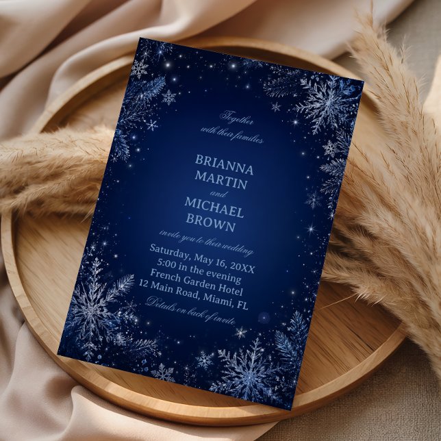 Midnight Snowflakes Beneath Invitation (Creator Uploaded)