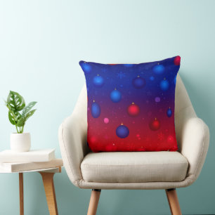Midnight Spark and Tinsel Glow Throw Pillow