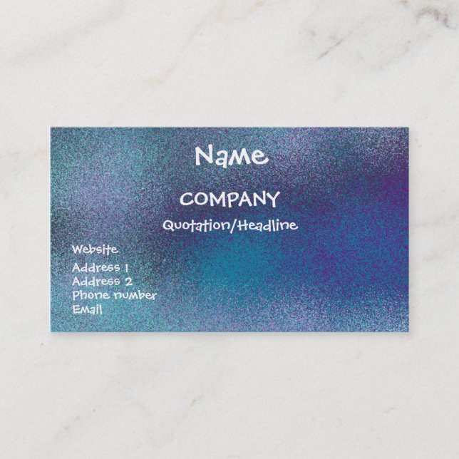 Midnight Sparkle - business card template (Front)