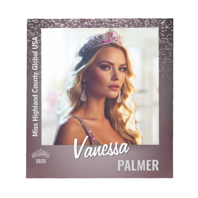 Midnight Sparkle Titleholder Autograph Notepad (Front)