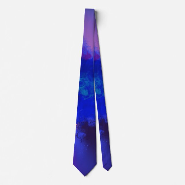 Midnight Special - Blue Violet Purple Abstract Tie (Front)