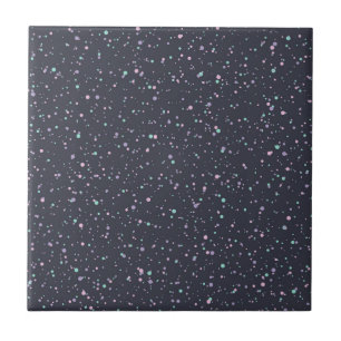 Midnight Speckled Pastel Splatter Paint Dots Tile