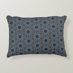 Midnight Starburst Lattice Accent Pillow