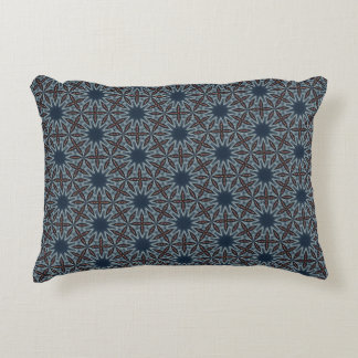 Midnight Starburst Lattice Accent Pillow
