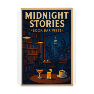 Midnight Stories – Book Bar Vibes Magnet
