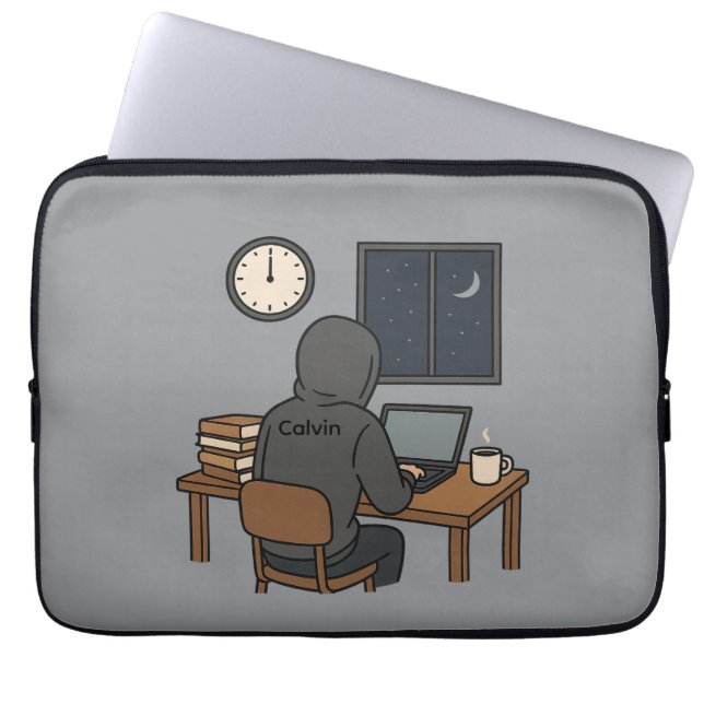 Midnight Study Laptop Sleeve (Front)