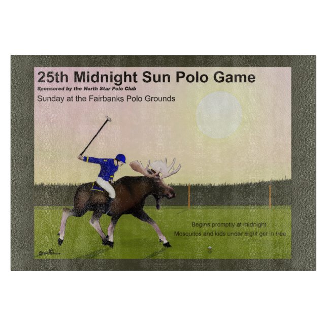 Midnight Sun Polo Cutting Board (Front)