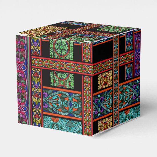 Midnight Sun Stained Glass Favour Box (Front Side)