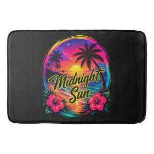 Midnight Sun Tropical Beach Sunset Bath Mat