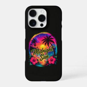 Midnight Sun Tropical Beach Sunset iPhone 16 Pro Case