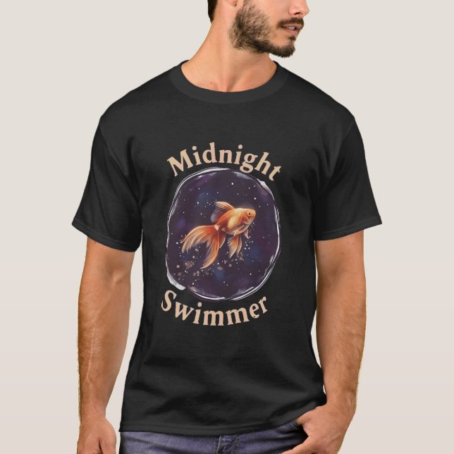 Midnight Swimmer Goldfish T-Shirt (Front)