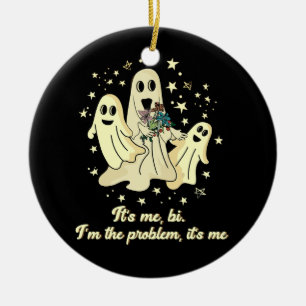 Midnight The Ghost It's Me Hi I'm the Problem It's Ceramic Ornament