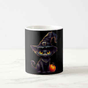 Midnight The Witchy Black Cat Halloween Coffee Mug