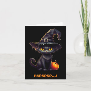 Midnight The Witchy Black Cat Halloween Invitation