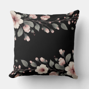 Midnight Tropics Throw Pillow