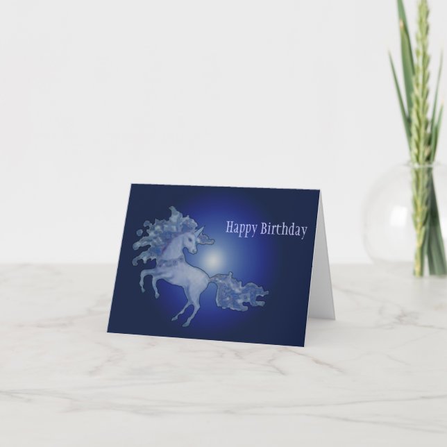 Midnight Unicorn Card (Front)