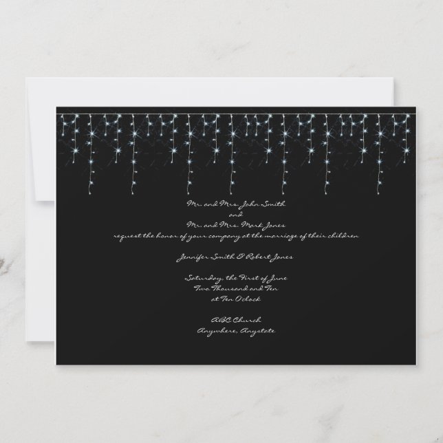 Midnight Vineyard : Invitation de mariage aux Whit (Devant)