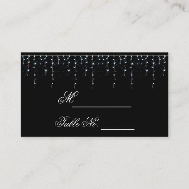 Midnight Vineyard Wedding Place Card (Front)