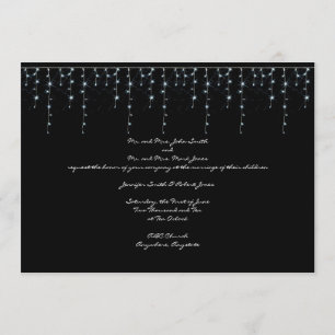 Midnight Vineyard: White Lights Wedding Invitation