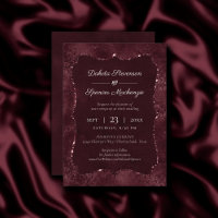 Midnight Wine Romance | Dark Satiny Grunge Damask
