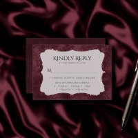 Midnight Wine Romance | Satiny Grunge Damask Meal