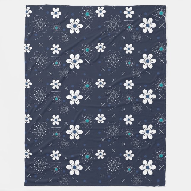 midnight winter flowers blanket (Front)