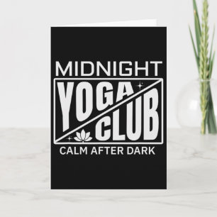 Midnight Yoga Club Funny Yogis Instructor Card
