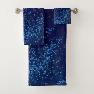 Midnite Blue Confetti Bath Towel Set