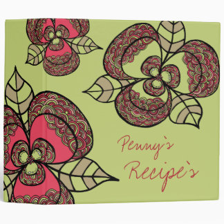 Midori Japanese Blooms Name Recipe Book Binder